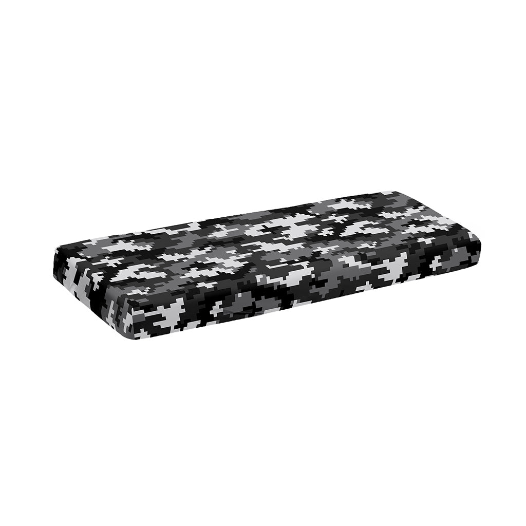 Black White And Grey Digital Camo Print Piano Keyboard Cover