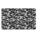 Black White And Grey Digital Camo Print Polyester Doormat