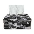 Black White And Grey Digital Camo Print Rectangle Tissue Box Cover