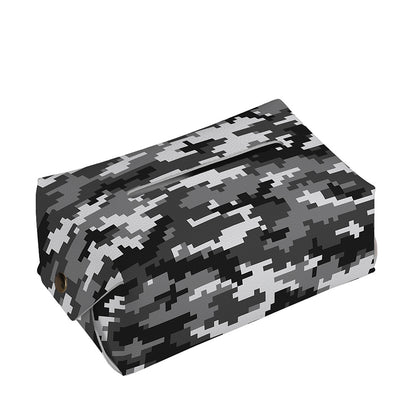 Black White And Grey Digital Camo Print Rectangle Tissue Box Cover