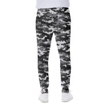 Black White And Grey Digital Camo Print Scuba Joggers