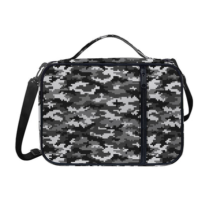 Black White And Grey Digital Camo Print Shoulder Strap Bible Bag