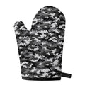 Black White And Grey Digital Camo Print Single Oven Mitt