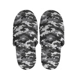 Black White And Grey Digital Camo Print Slippers