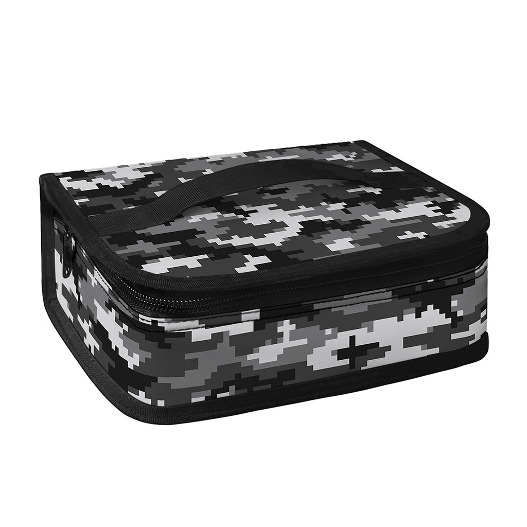 Black White And Grey Digital Camo Print Small Lunch Bag