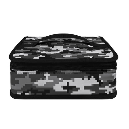 Black White And Grey Digital Camo Print Small Lunch Bag
