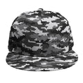 Black White And Grey Digital Camo Print Snapback Cap