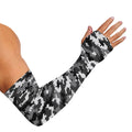 Black White And Grey Digital Camo Print Sun Protection Arm Sleeves