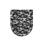 Black White And Grey Digital Camo Print Toilet Lid Cover