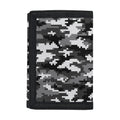 Black White And Grey Digital Camo Print Trifold Wallet