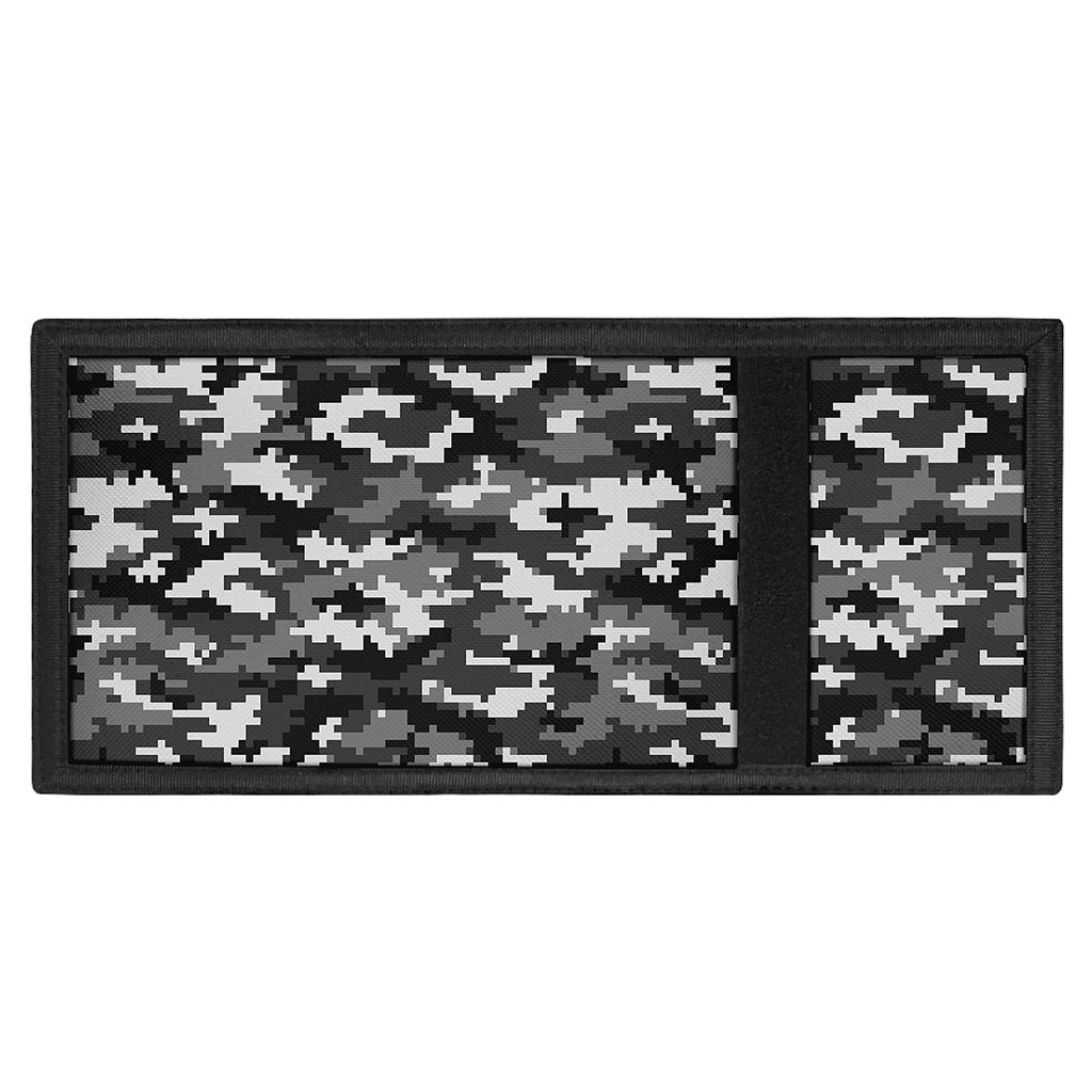 Black White And Grey Digital Camo Print Trifold Wallet
