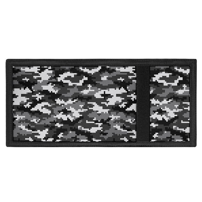 Black White And Grey Digital Camo Print Trifold Wallet