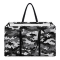 Black White And Grey Digital Camo Print Utility Tote Bag