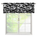 Black White And Grey Digital Camo Print Window Valance