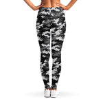 Black White And Grey Digital Camo Print Women's Leggings