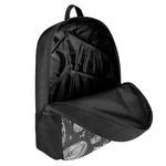 Black White Galaxy Outer Space Print 17 Inch Backpack