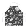 Black White Galaxy Outer Space Print Adjustable Apron