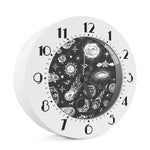 Black White Galaxy Outer Space Print Alarm Clock