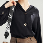 Black White Galaxy Outer Space Print Bag Strap