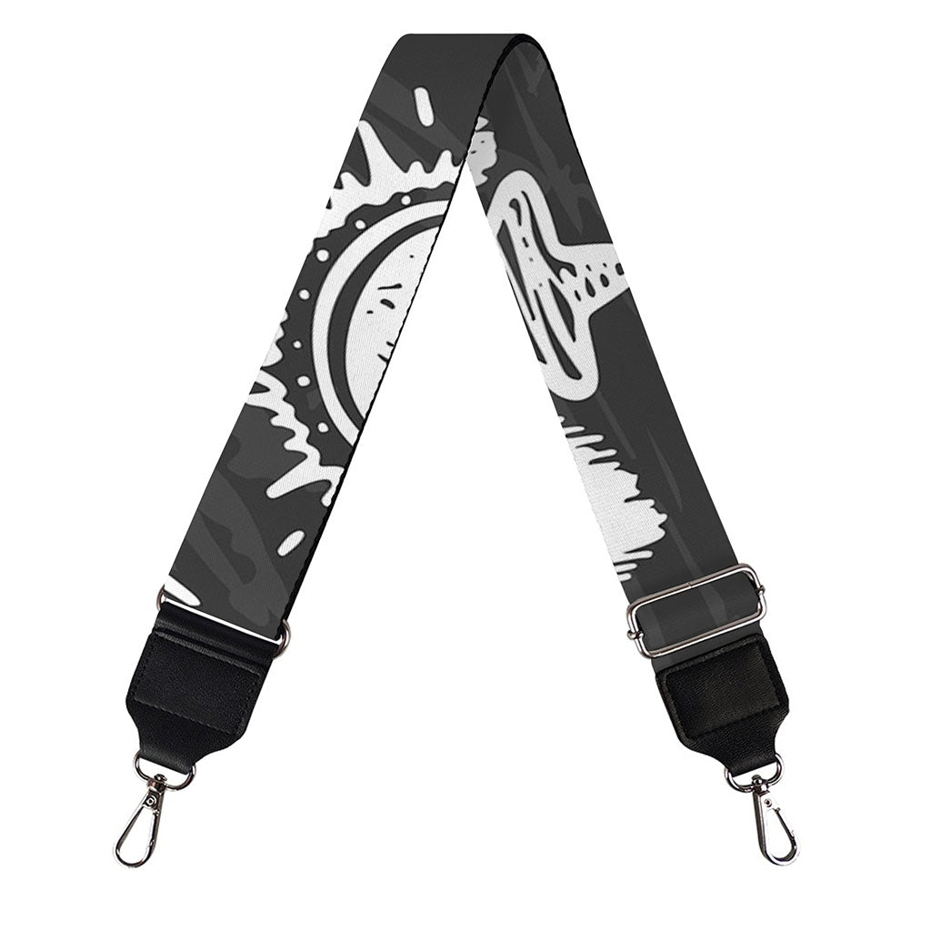 Black White Galaxy Outer Space Print Bag Strap