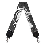 Black White Galaxy Outer Space Print Bag Strap