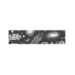 Black White Galaxy Outer Space Print Bed Runner