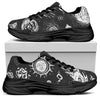 Black White Galaxy Outer Space Print Black Chunky Shoes