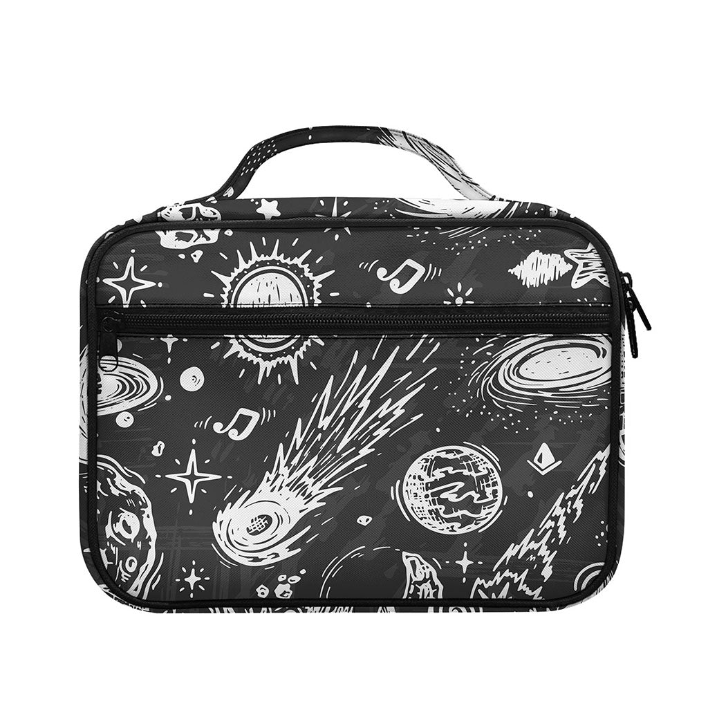 Black White Galaxy Outer Space Print Briefcase Bible Bag