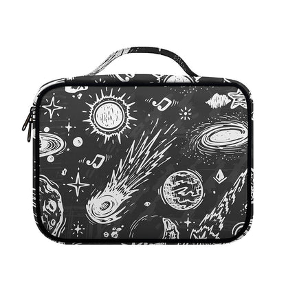Black White Galaxy Outer Space Print Briefcase Bible Bag