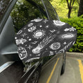 Black White Galaxy Outer Space Print Car Side Mirror Covers
