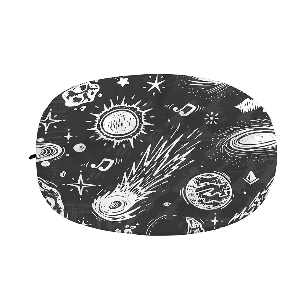 Black White Galaxy Outer Space Print Car Side Mirror Covers