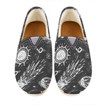 Black White Galaxy Outer Space Print Casual Shoes