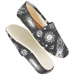 Black White Galaxy Outer Space Print Casual Shoes