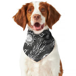Black White Galaxy Outer Space Print Dog Bandana