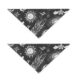 Black White Galaxy Outer Space Print Dog Bandana
