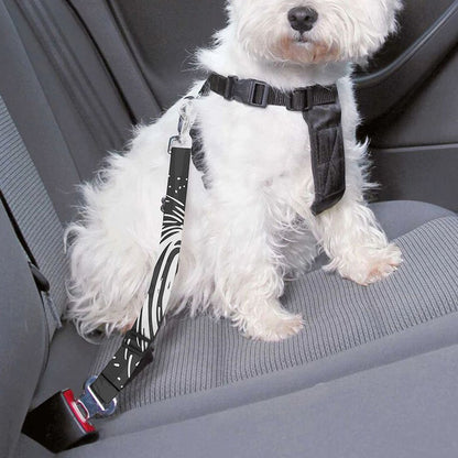 Black White Galaxy Outer Space Print Dog Seat Belt