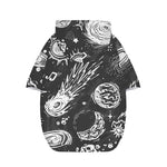 Black White Galaxy Outer Space Print Dog Zip Up Hoodie