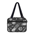 Black White Galaxy Outer Space Print Double Strap Bible Bag