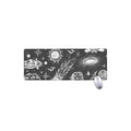 Black White Galaxy Outer Space Print Extended Mouse Pad