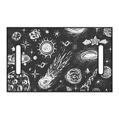 Black White Galaxy Outer Space Print Golf Cart Seat Cover