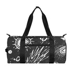 Black White Galaxy Outer Space Print Gym Bag