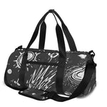 Black White Galaxy Outer Space Print Gym Bag