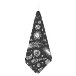 Black White Galaxy Outer Space Print Hand Towel