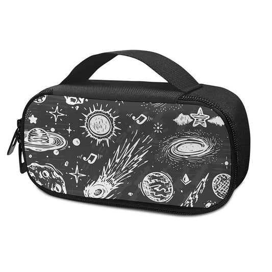 Black White Galaxy Outer Space Print Insulin Cooler Travel Case