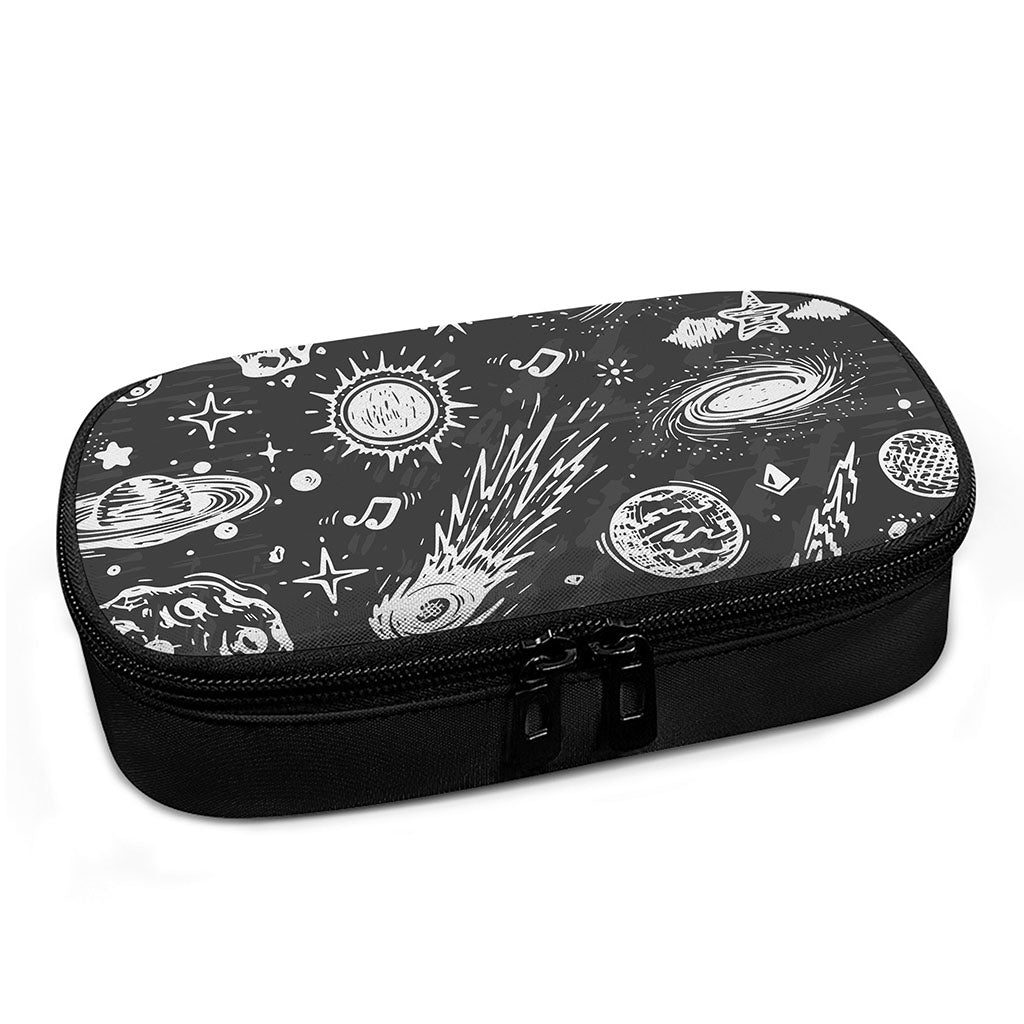 Black White Galaxy Outer Space Print Insulin Cooler Travel Case