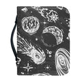 Black White Galaxy Outer Space Print Leather Bible Cover