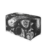 Black White Galaxy Outer Space Print Leather Tissue Box Cover