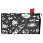 Black White Galaxy Outer Space Print Mailbox Cover