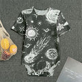 Black White Galaxy Outer Space Print Men's Bodysuit