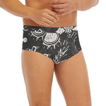 Black White Galaxy Outer Space Print Men's Briefs